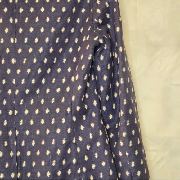 Anne Klein Clipped Jacquard Atlantic Blue Optic Career Style Blazer Size 2 - Picture 9 of 15